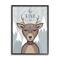 Stupell Industries Snowy Mountains Cartoon Deer Be Kind Sentiment Framed Wall Art